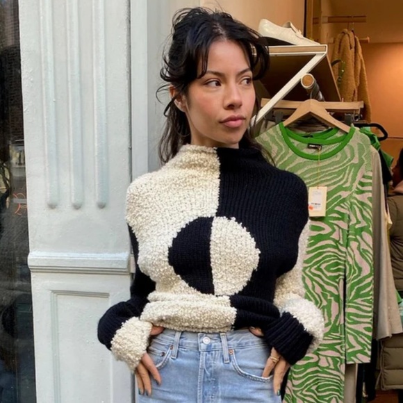 Rachel Antonoff B&W Cookie Sweater in Size XL - Picture 1 of 12